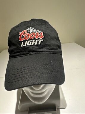 Coors Light Black Embroidered Baseball Cap